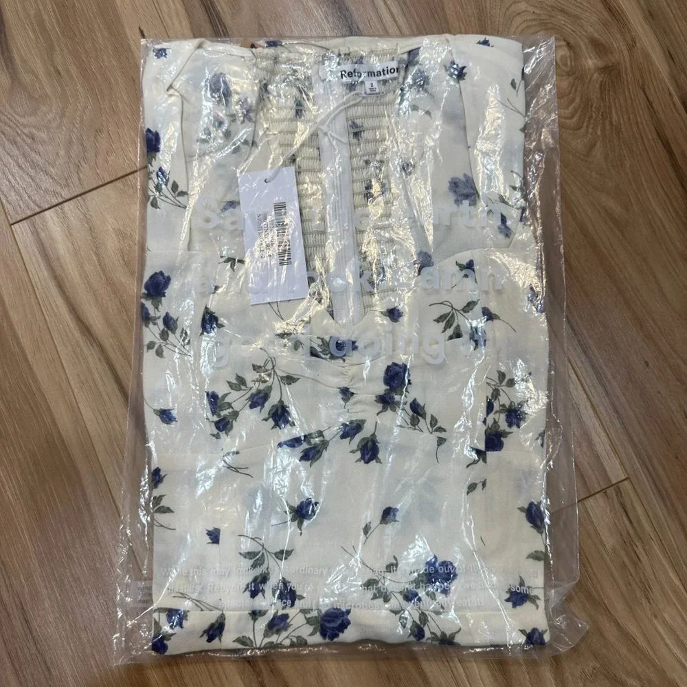 Reformation Brittney Dress in Nightingale - Picture 6 of 9